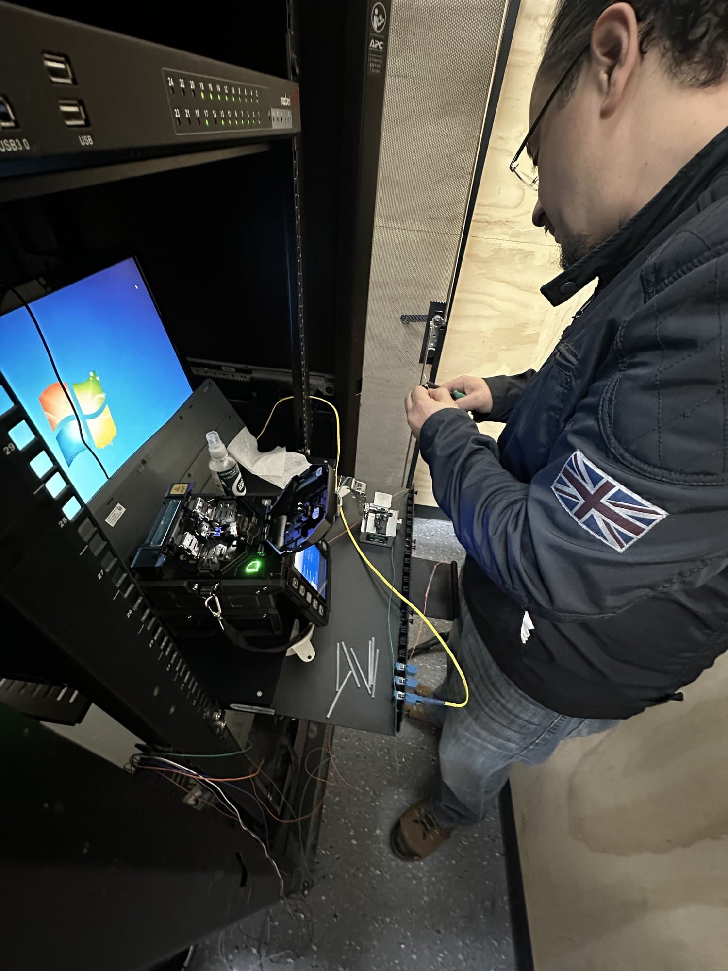 Instalación de fibra óptica