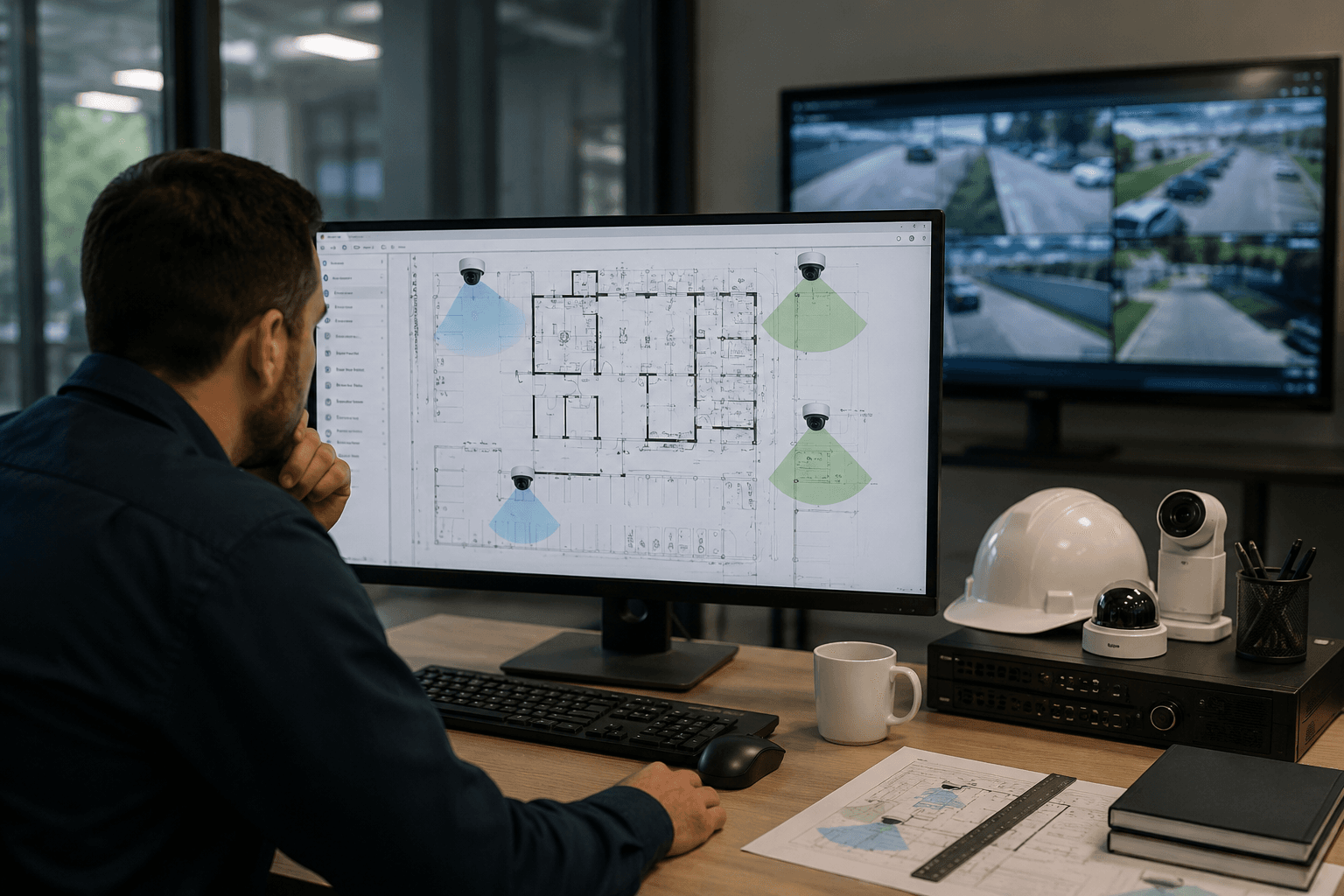 Diseño e ingeniería de CCTV para cobertura por objetivos
